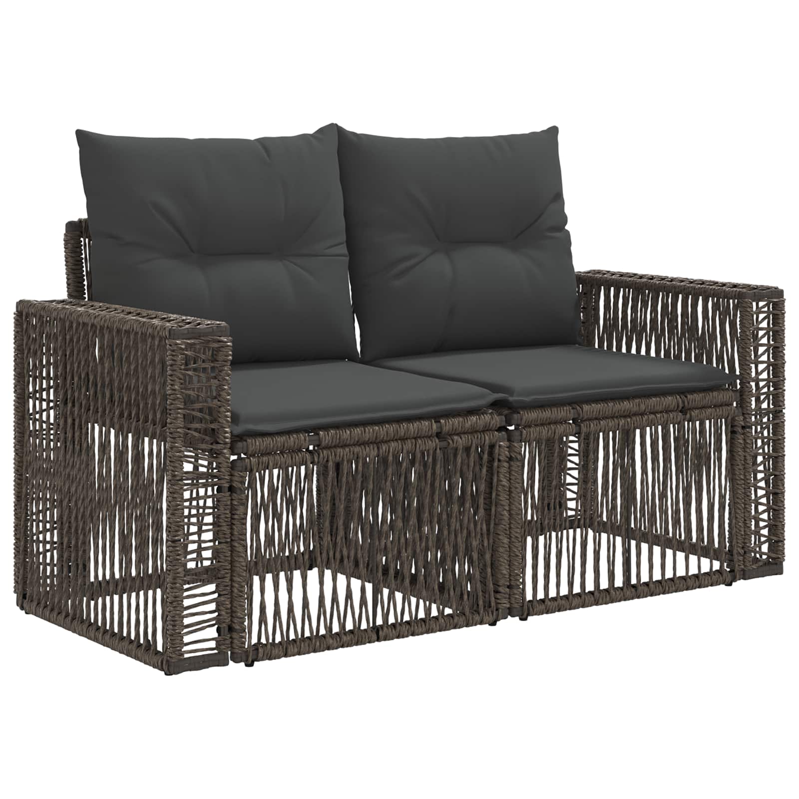 Sjedeća garnitura za vrt 12 pcs Siva i tamno siva poliratan