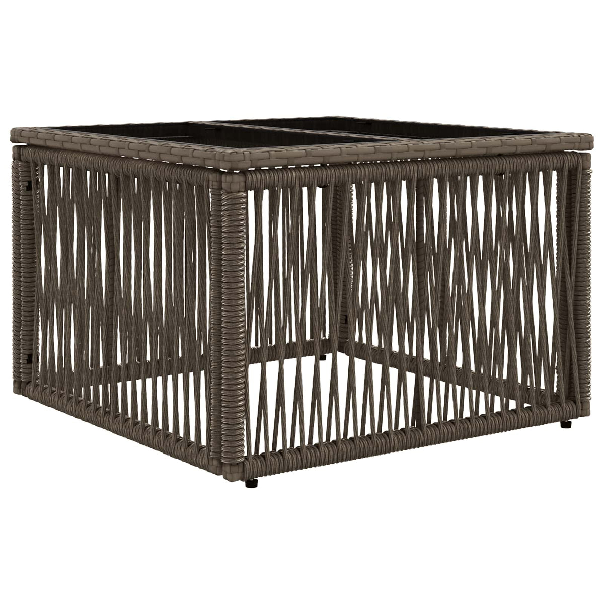 Sjedeća garnitura za vrt 8 kom. Siva i tamno siva poliratan 55 x 55 x 37 cm