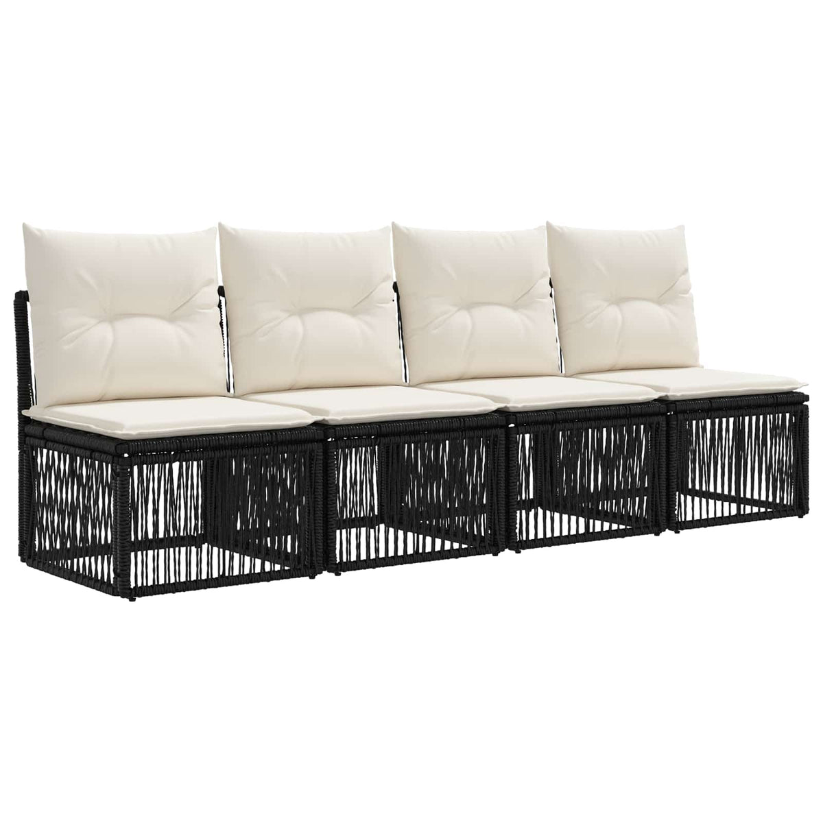 Sjedeća garnitura za vrt 13 kom. Crna poliratan 100 x 55 x 73 cm