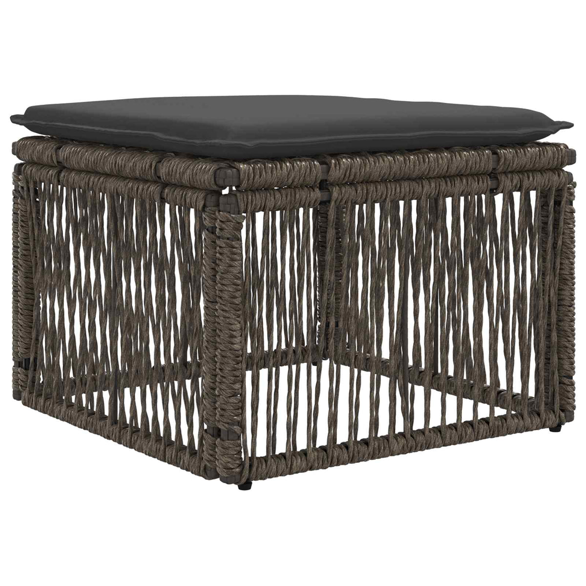 Sjedeća garnitura za vrt 9 kom. Siva poliratan 100 x 55 x 73 cm