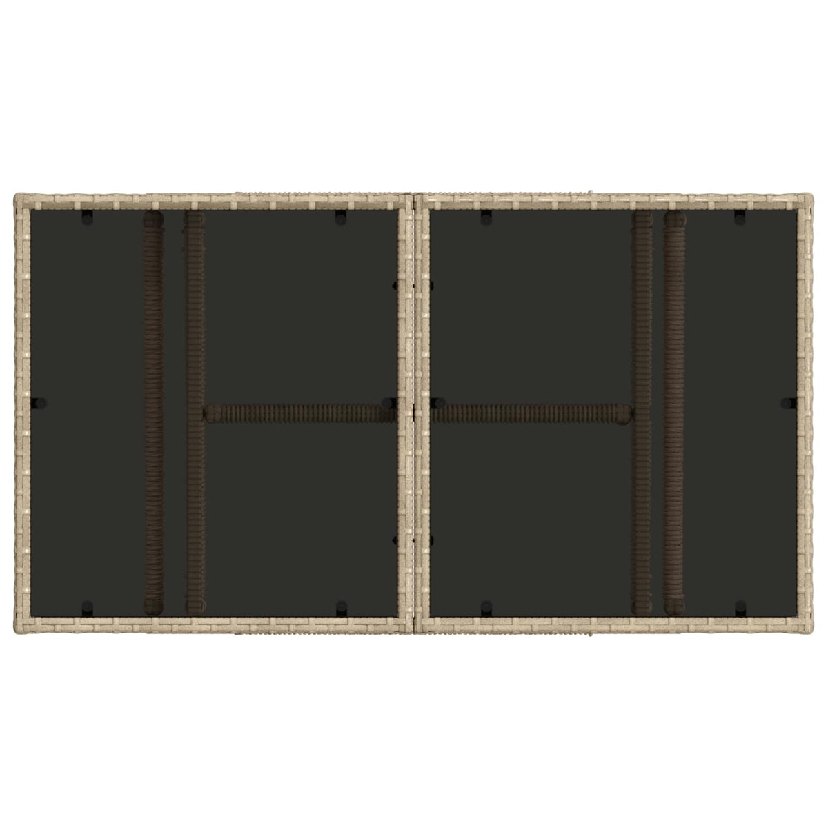 Sjedeća garnitura za vrt 6 kom. Bež i krem bijela poliratan 100 x 55 x 73 cm