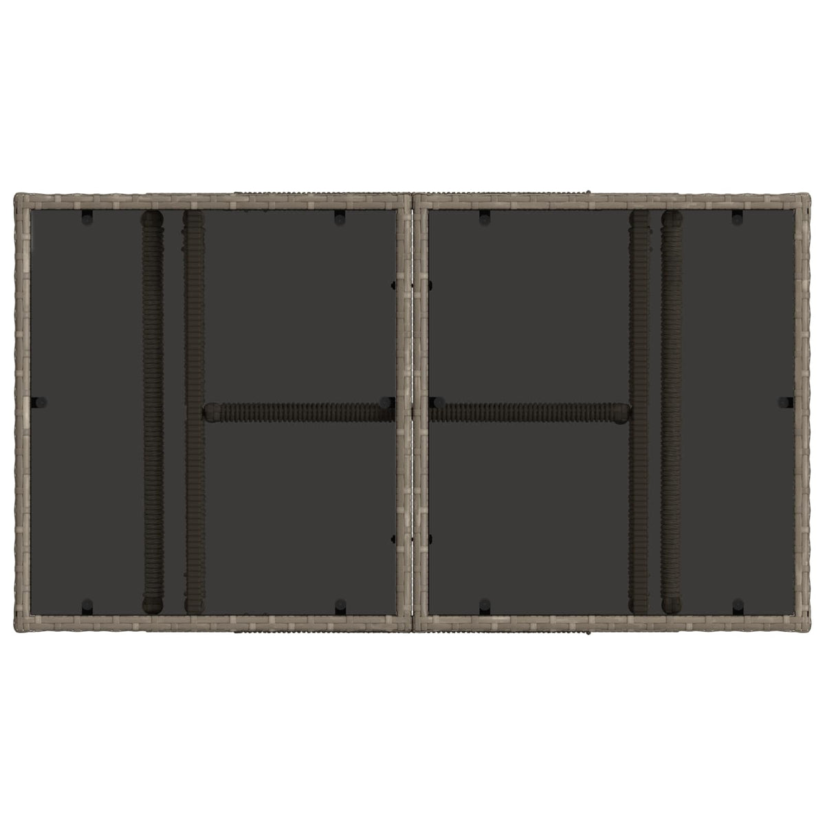 Sjedeća garnitura za vrt 11 kom. Siva i tamno siva poliratan 100 x 55 x 73 cm