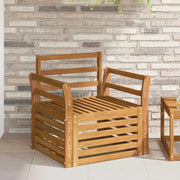 Set vanjskih sofa Čvrsto drvo akacije Smeđa 75,5 x 63 x 73 cm