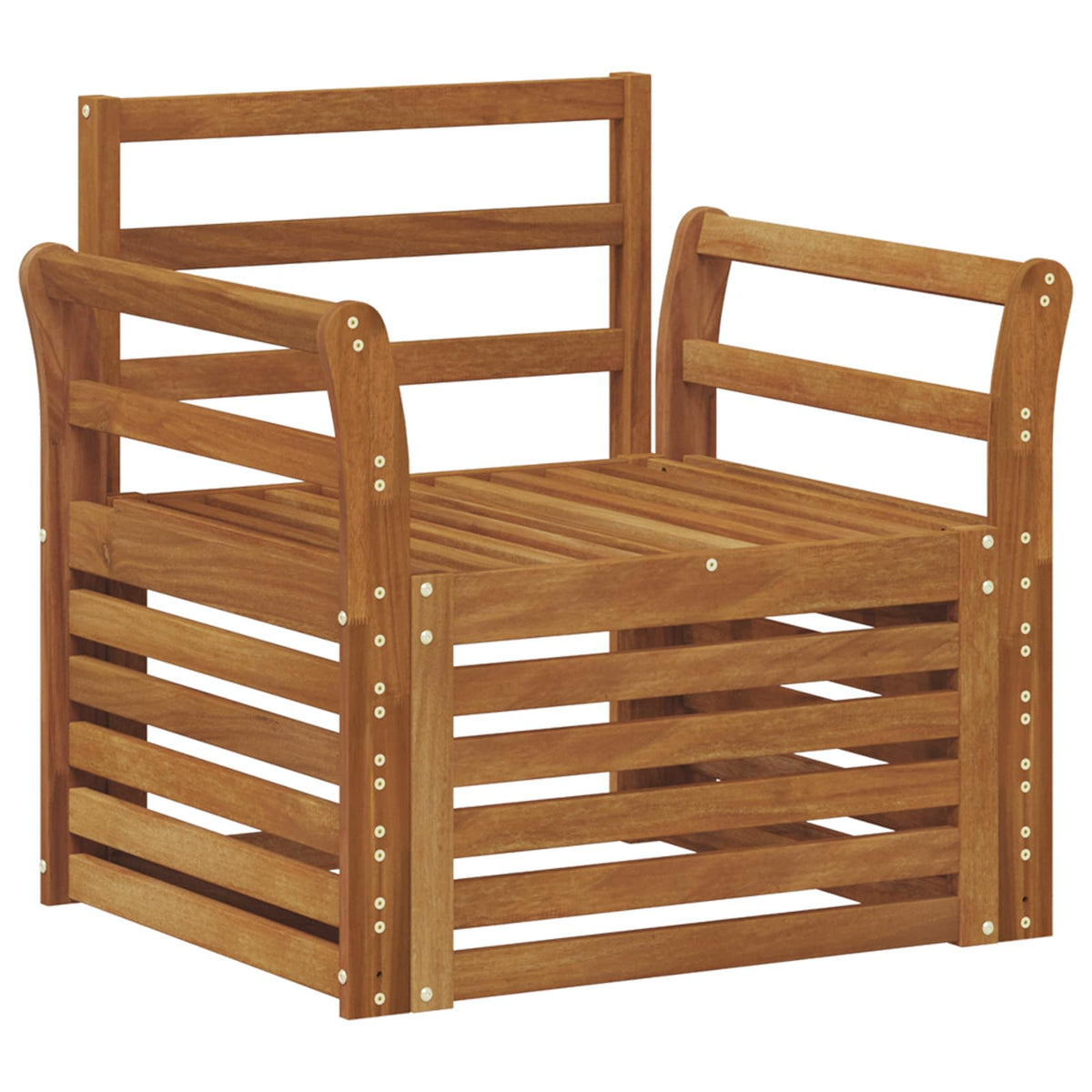 Set vanjskih sofa Čvrsto drvo akacije Smeđa 75,5 x 63 x 73 cm
