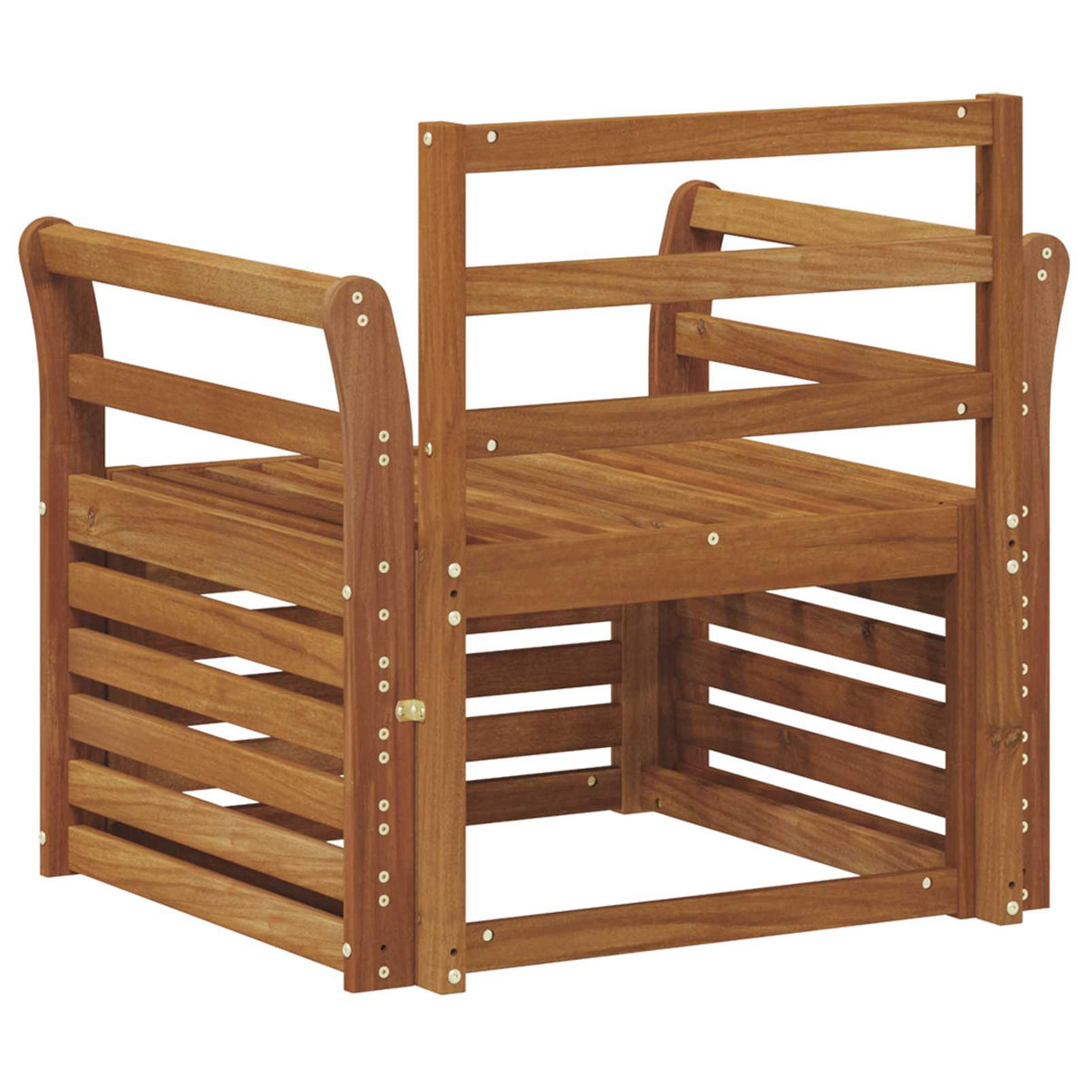 Set vanjskih sofa Čvrsto drvo akacije Smeđa 75,5 x 63 x 73 cm
