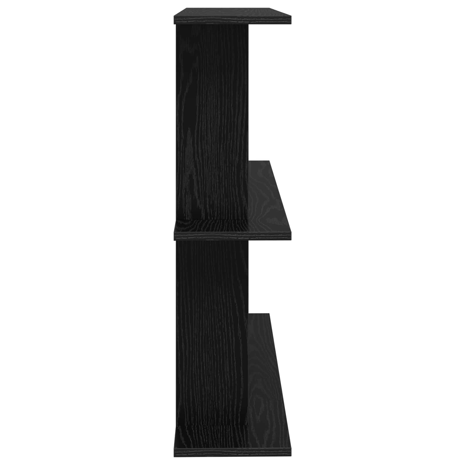 Polica na zidu Zidna montaža Crna 80 x 20 x 75 cm