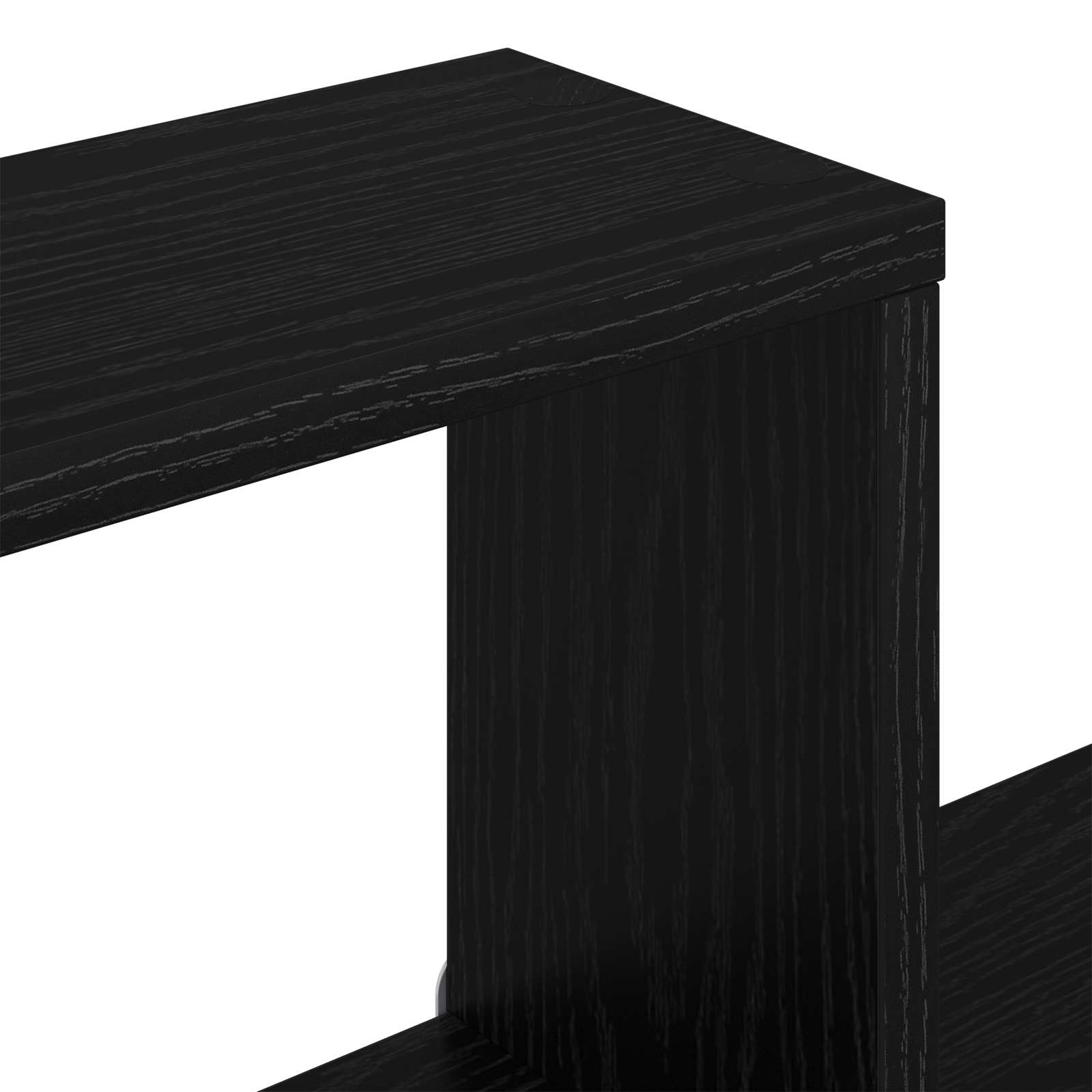 Polica na zidu Zidna montaža Crna 55 x 15 x 35 cm