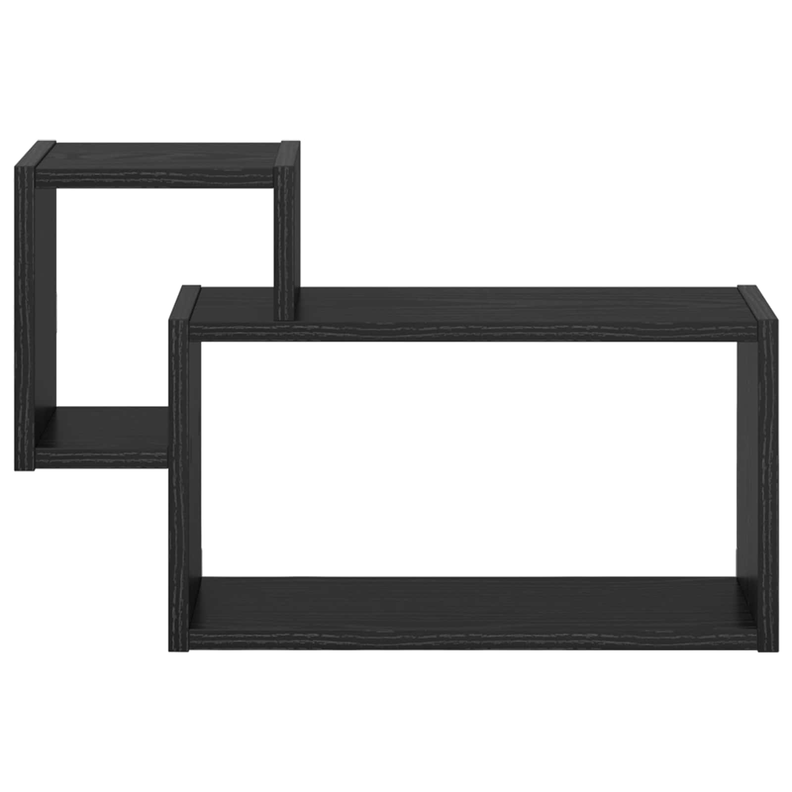Polica na zidu Zidna montaža Crna 55 x 15 x 35 cm