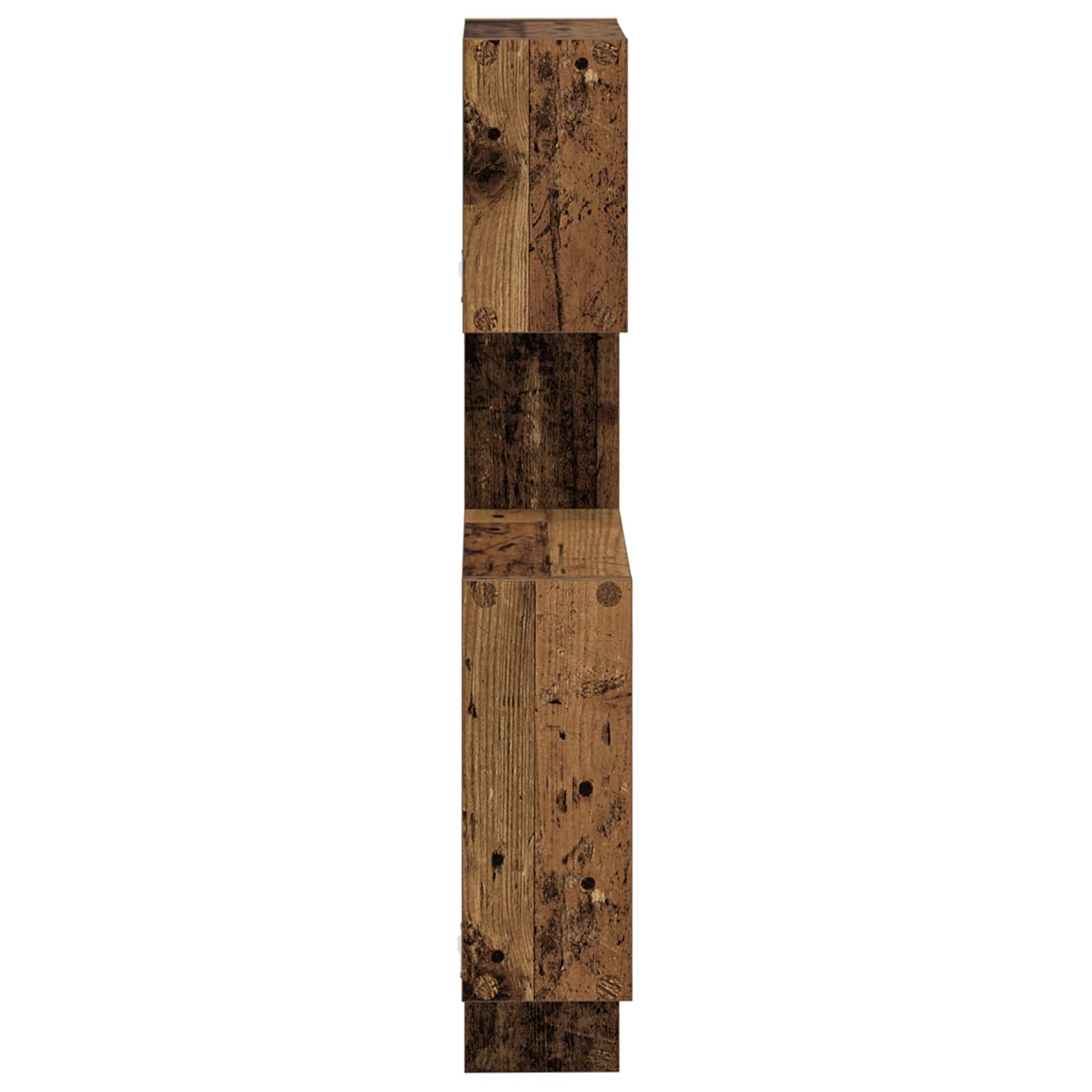 Police u obliku zida Zidna montaža Smeđa 64 x 13,5 x 91,5 cm