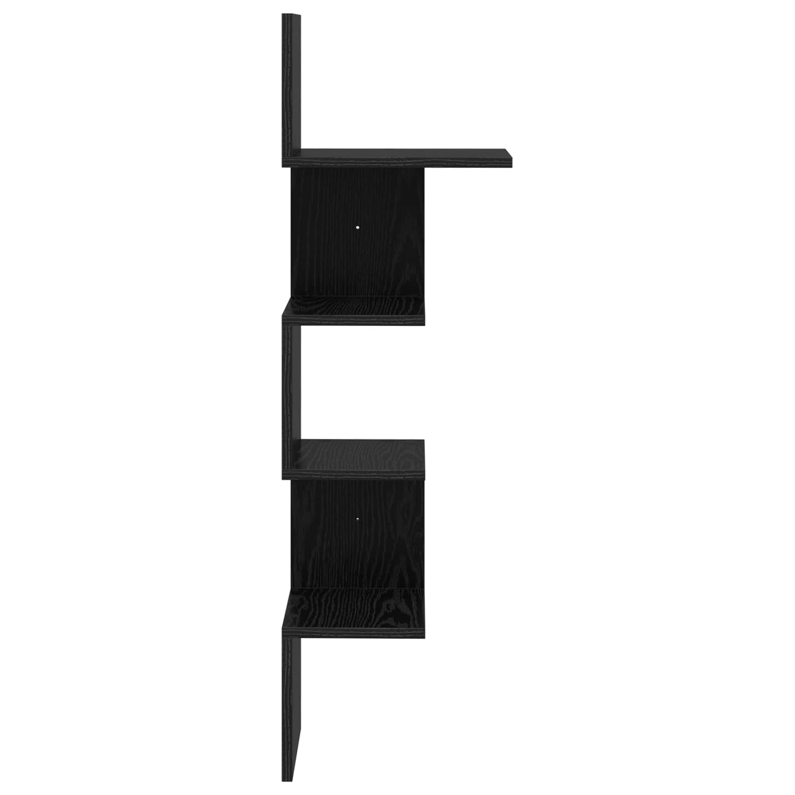 Polica na zidu Zidna montaža Crna 32 x 21 x 107 cm
