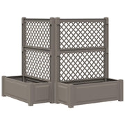 Velika s osvrtom 2 pcs Siva 143 x 143 x 133,5 cm PP