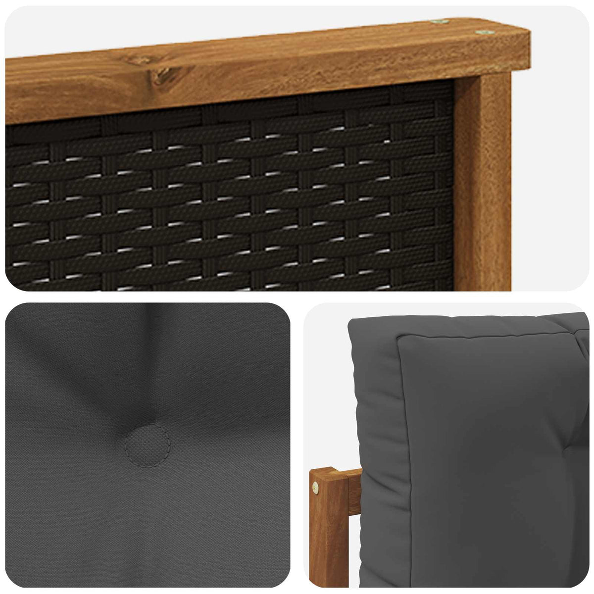 Srednja sofa za van Čvrsto drvo akacije Prirodna Smeđa 83 x 91 x 73 cm