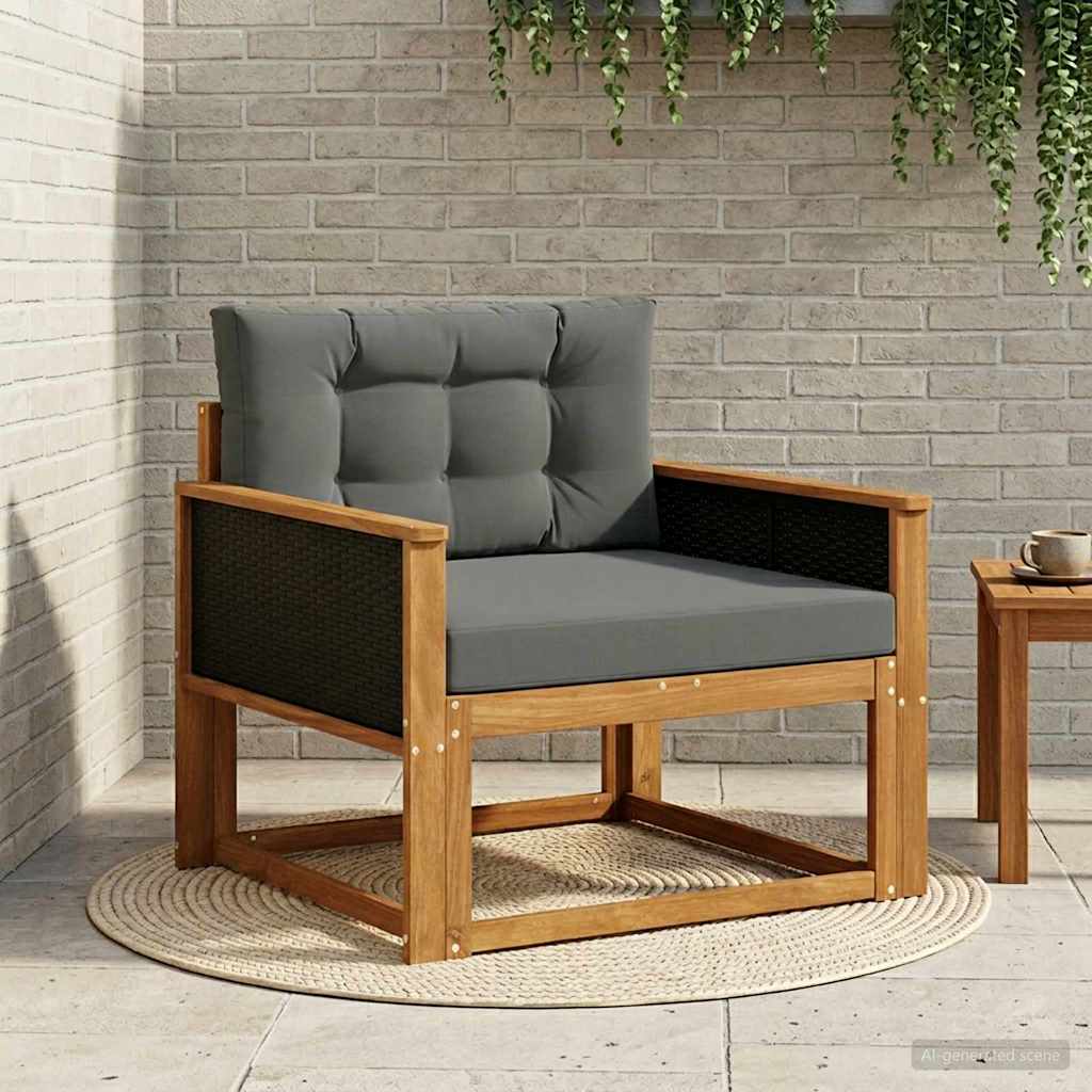 Srednja sofa za van Čvrsto drvo akacije Prirodna Smeđa 83 x 91 x 73 cm
