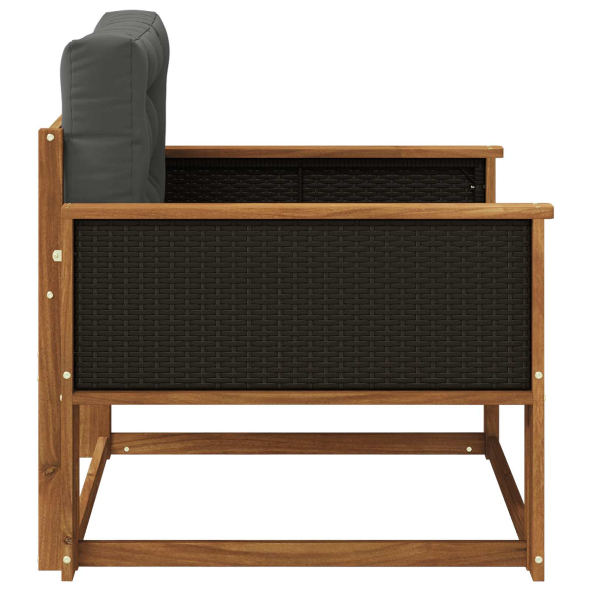 Srednja sofa za van Čvrsto drvo akacije Prirodna Smeđa 83 x 91 x 73 cm
