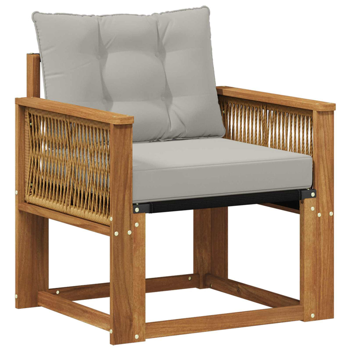 Outdoor Middle Sofa Čvrsto drvo akacije i Textilene