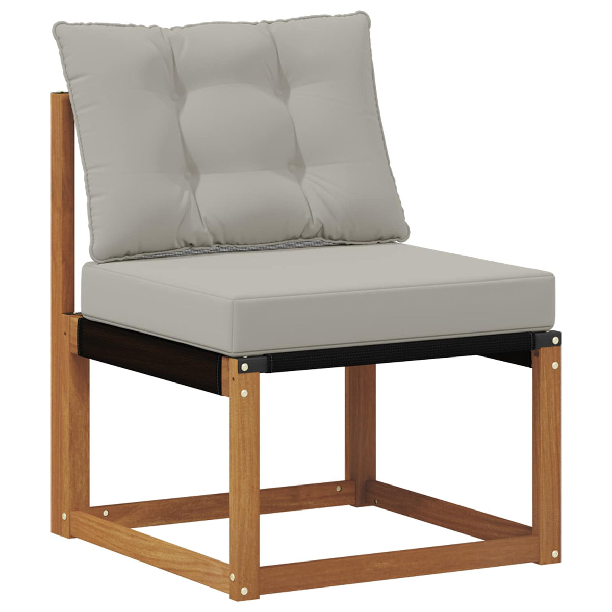 Outdoor Middle Sofa Čvrsto drvo akacije i Textilene