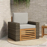 Srednja sofa za van Prirodna Smeđa 63 x 87 x 73 cm