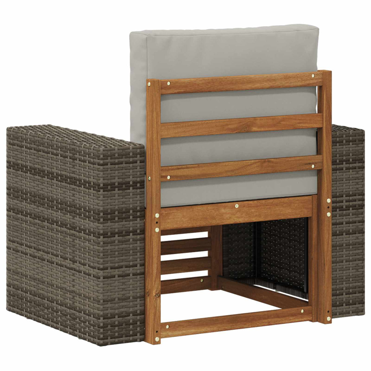 Srednja sofa za van Prirodna Smeđa 63 x 87 x 73 cm