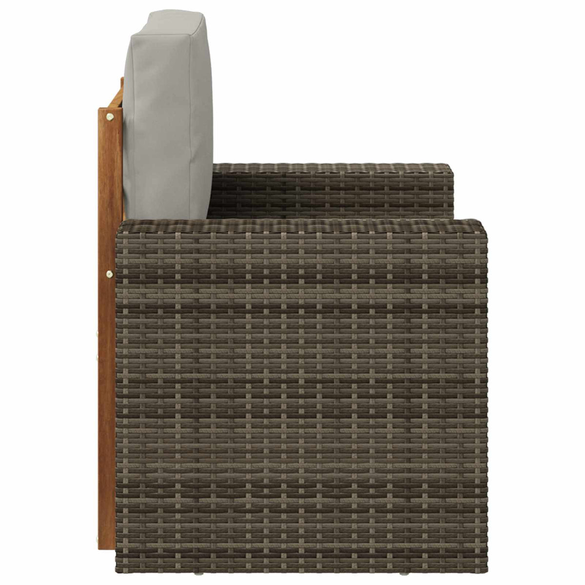 Srednja sofa za van Prirodna Smeđa 63 x 87 x 73 cm