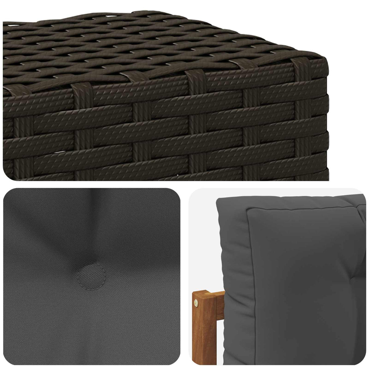 Srednja sofa za van Prirodna 83 x 107 x 73 cm