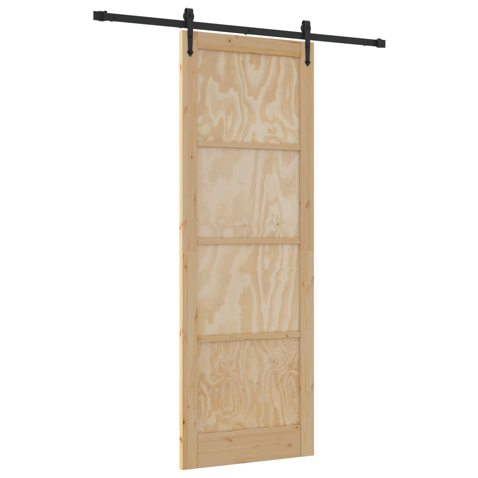 Klizna vrata ORKDAL Prirodna i crna 83 x 232 cm