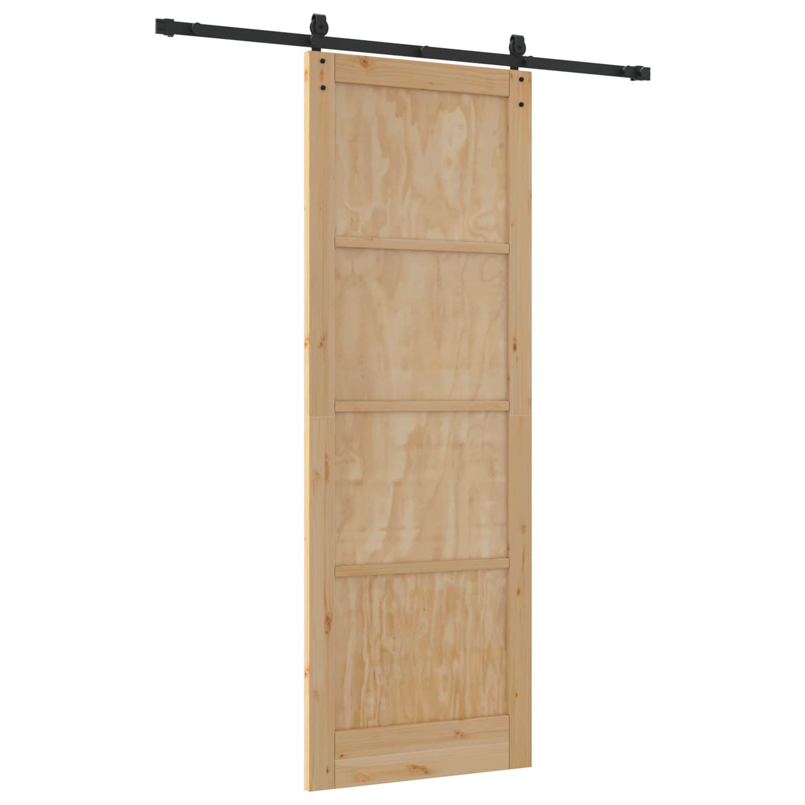 Klizna vrata ORKDAL Prirodna i crna 83 x 232 cm