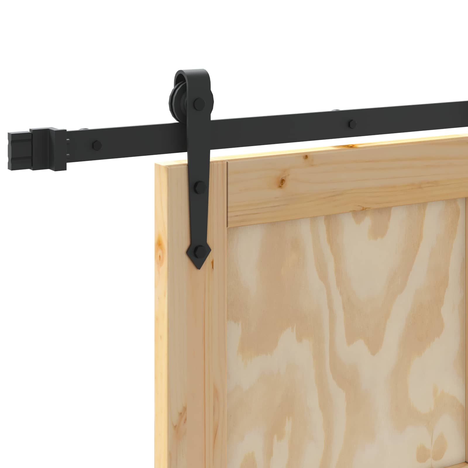 Klizna vrata ORKDAL Prirodna i crna 83 x 232 cm