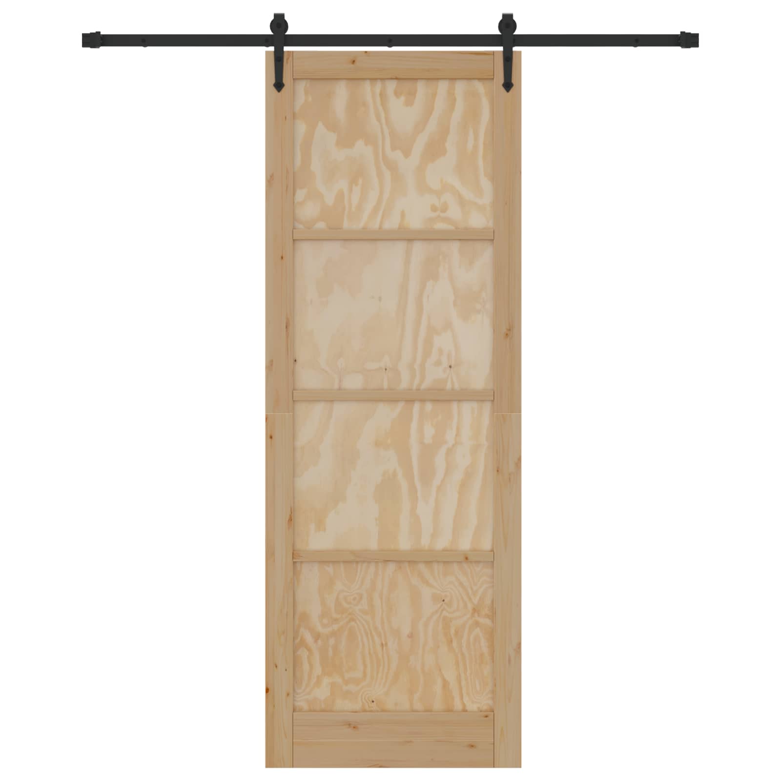 Klizna vrata ORKDAL Prirodna i crna 83 x 232 cm