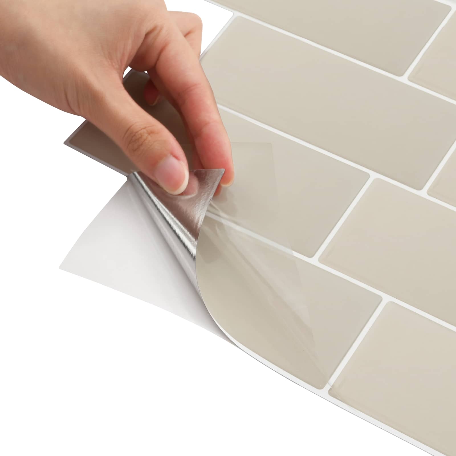 Subway pločica 20 pcs Bež 29 x 21 cm Poliuretan i PET