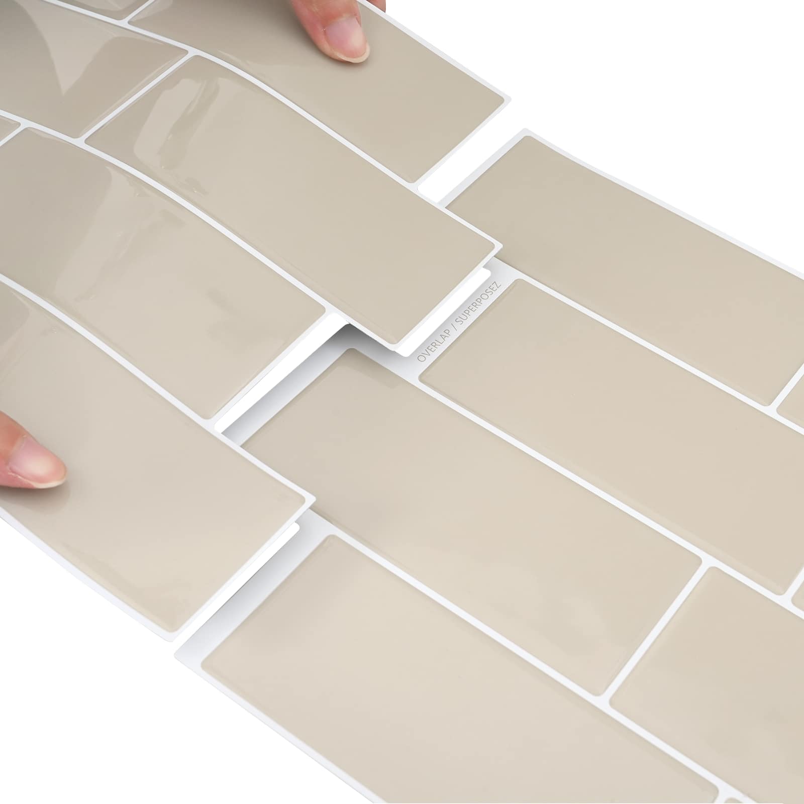 Subway pločica 20 pcs Bež 29 x 21 cm Poliuretan i PET