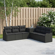 Set sofe 7 kom. Crna 121 x 62 x 69 cm Poli Rattan i čelik