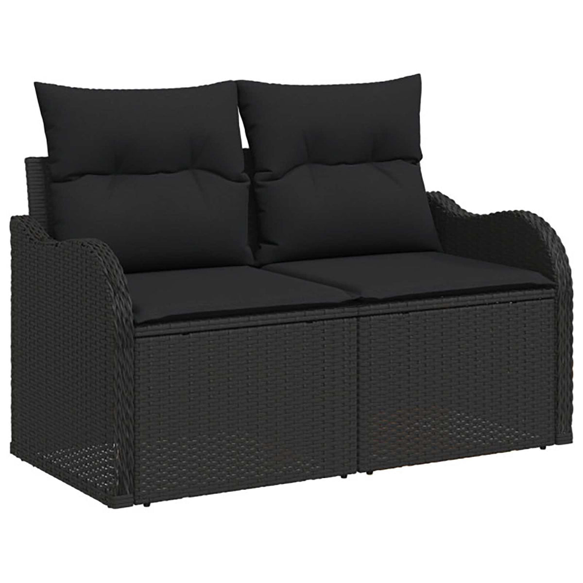 Set sofe 7 kom. Crna 121 x 62 x 69 cm Poli Rattan i čelik