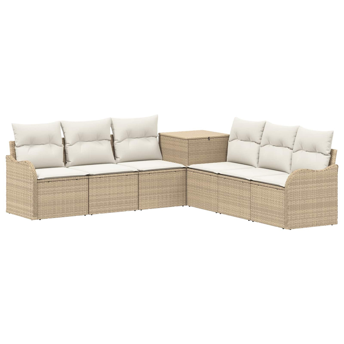 Set sofe 7 kom. Bež i krem bijela 121 x 62 x 69 cm