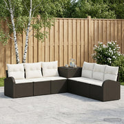 Set sofe 7 kom. Crna i krem-bijela 124 x 62 x 69 cm