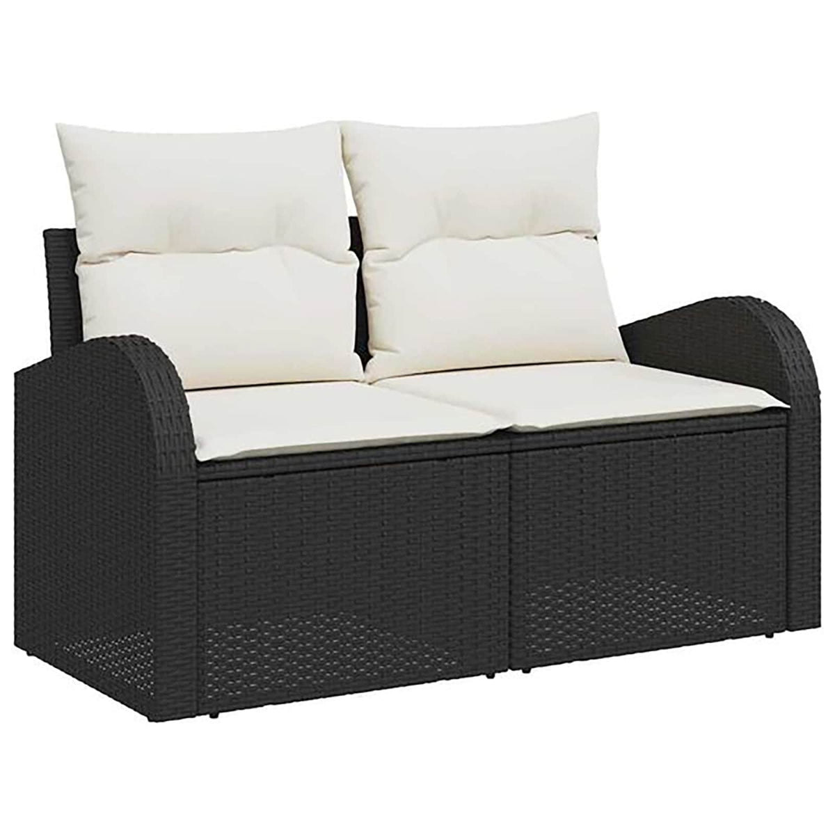 Set sofe 7 kom. Crna i krem-bijela 124 x 62 x 69 cm