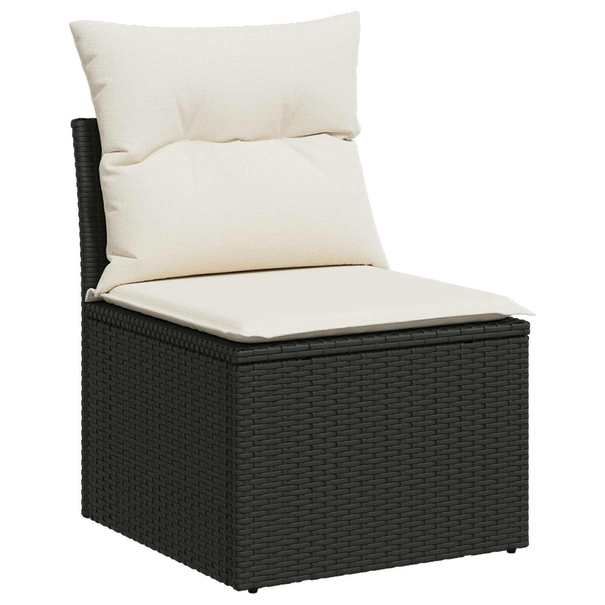 Set sofe 7 kom. Crna i krem-bijela 124 x 62 x 69 cm