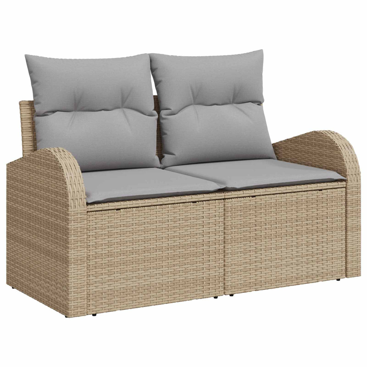 Set sofe 7 kom. Bež i svijetlo siva 124 x 62 x 69 cm