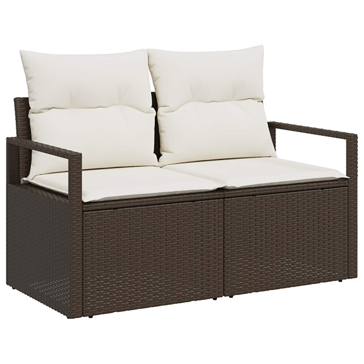 Set sofe 7 kom. Smeđa i krem bijela 120 x 62 x 69 cm