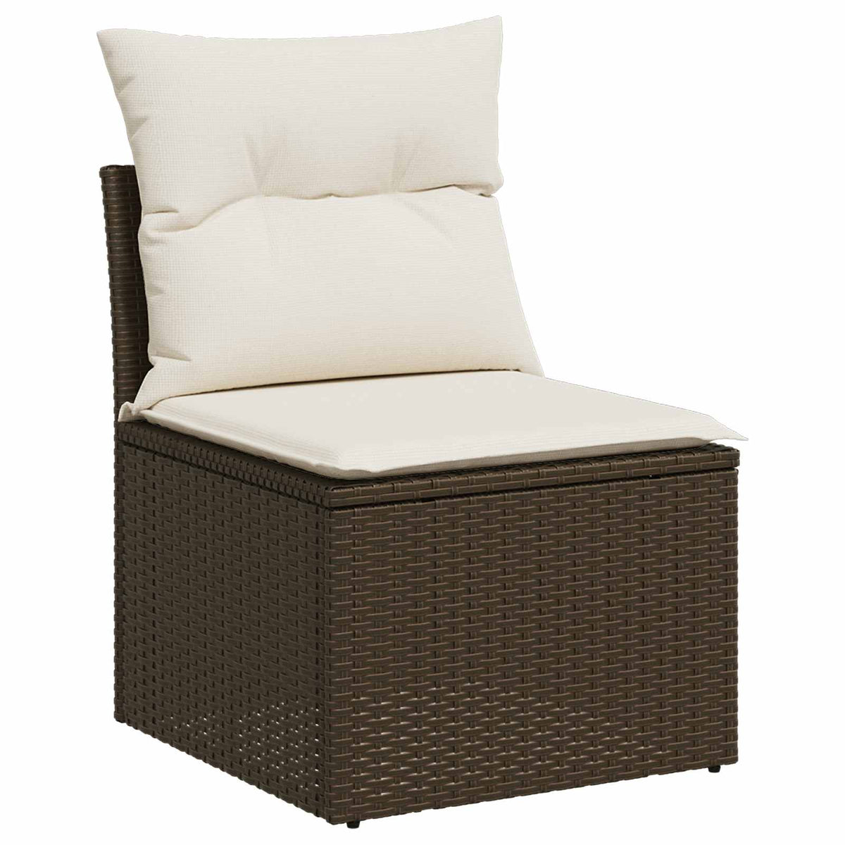 Set sofe 7 kom. Smeđa i krem bijela 120 x 62 x 69 cm