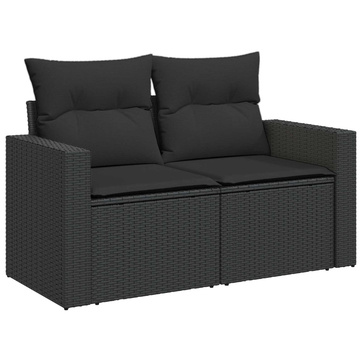 Set sofe 7 kom. Crna 55 x 55 x 69 cm Poli Rattan i čelik 237,5 x 237,5 x 85 cm