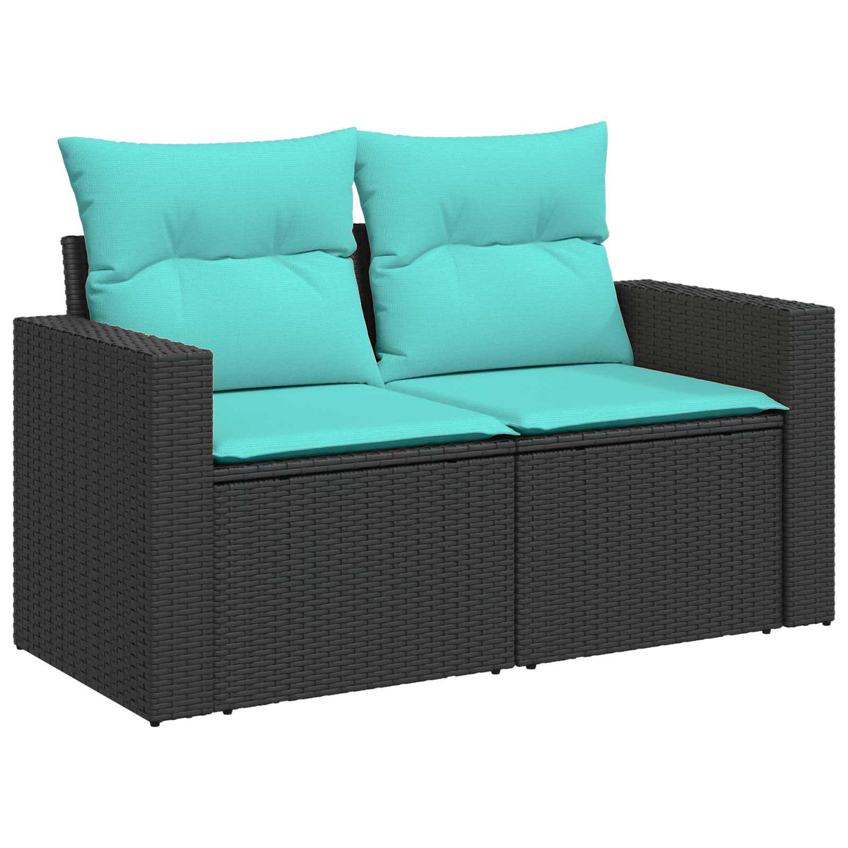 Set sofe 7 kom. Crna i Plava 55 x 55 x 69 cm 237,5 x 237,5 x 85 cm