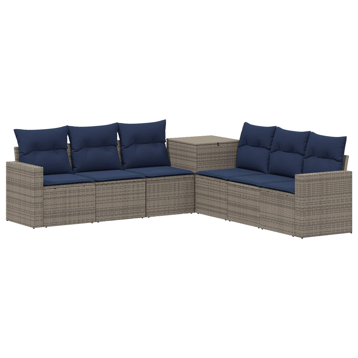 Set sofe 7 kom. Siva i tamnoplava 55 x 55 x 69 cm 237,5 x 237,5 x 85 cm