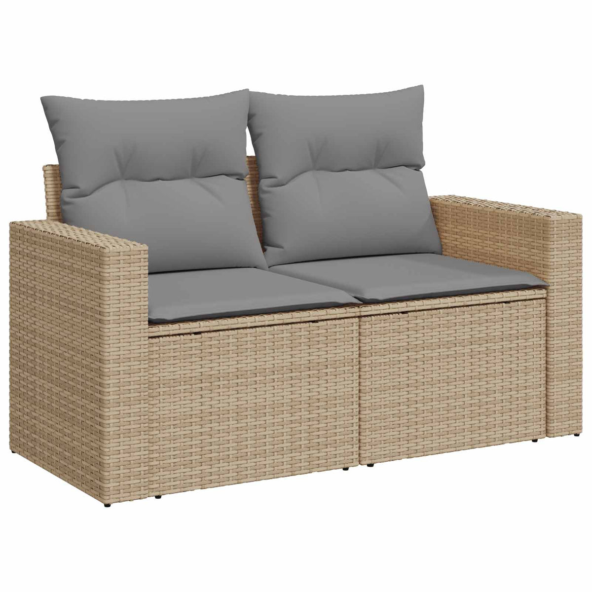 Set sofe 7 kom. Bež i svijetlo siva 55 x 55 x 69 cm