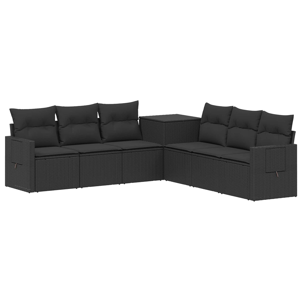 Set sofe 7 kom. Crna 234 x 234 x 85 cm Poli Rattan i čelik