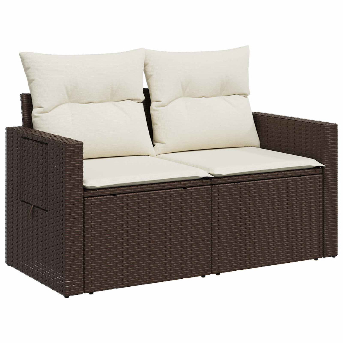Set sofe 7 kom. Smeđa i krem bijela 234 x 234 x 85 cm