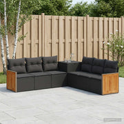 Set sofe 7 kom. Crna 118 x 62 x 69 cm Poli Rattan i čelik