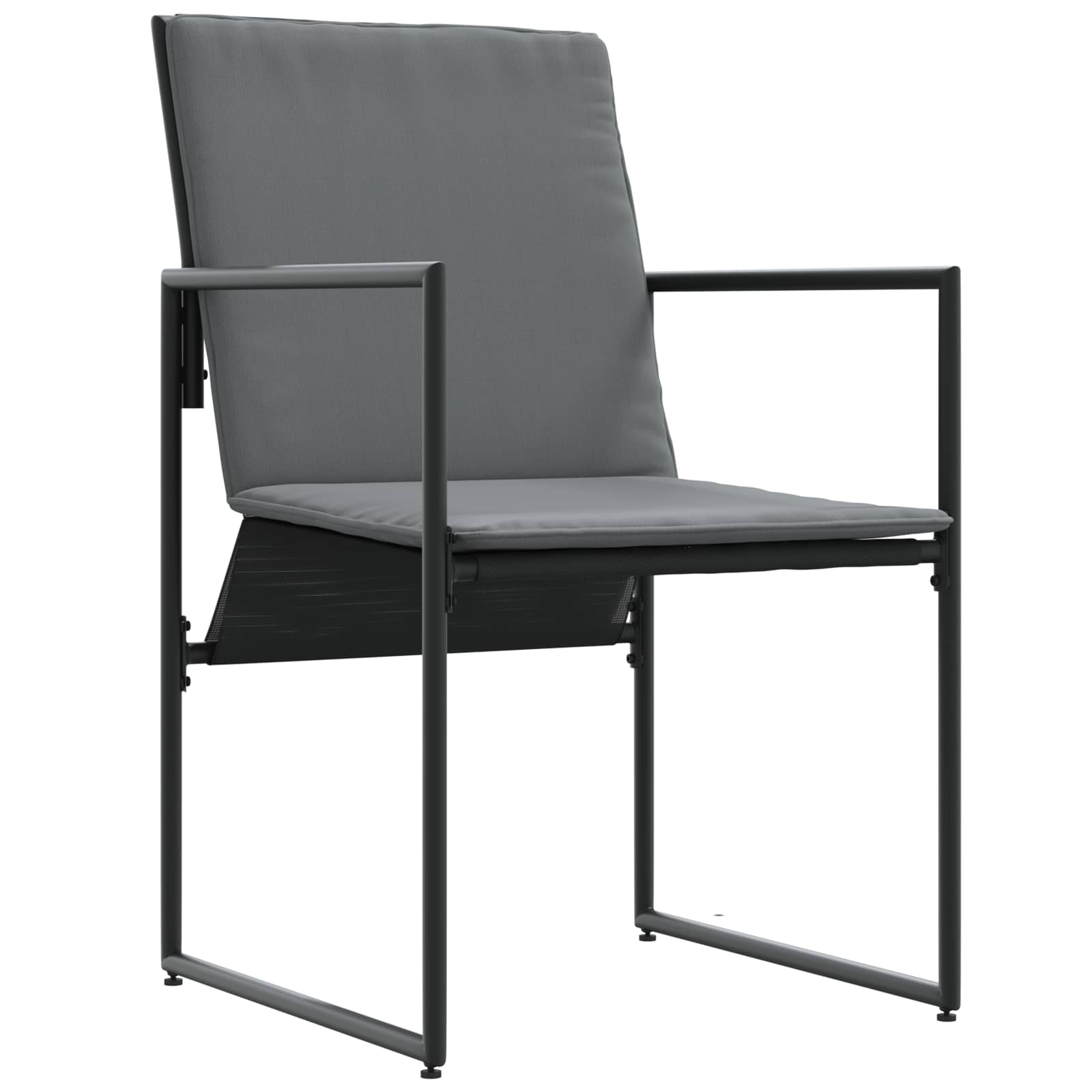 Vrtni set za objed 9 pcs Crna i antracit 200 x 80 x 73 cm