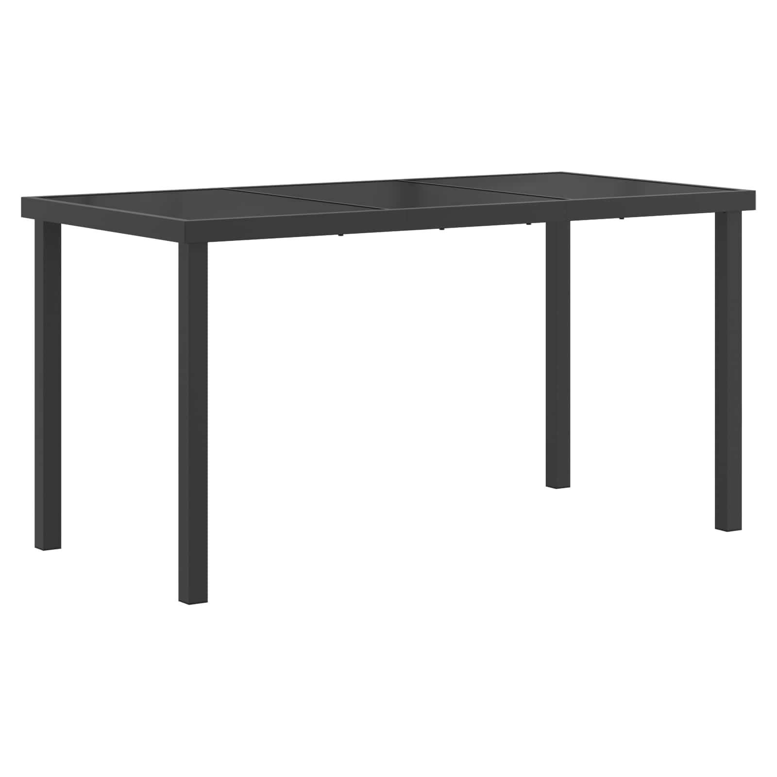 Vrtni set za objed 5 pcs Crna i antracit 140 x 80 x 73 cm