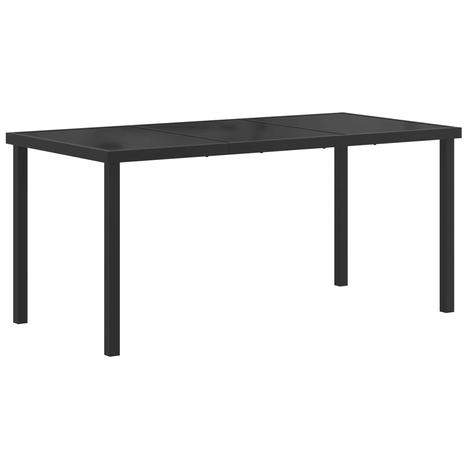 Vrtni set za objed 9 pcs Crna i antracit 160 x 80 x 73 cm