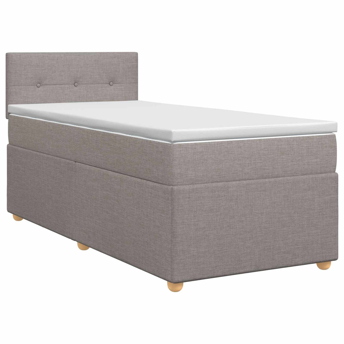 Boxspring krevet s madracem Sivosmeđa 80 x 200 cm Tkanina Smeđesiva 192 x 81 x 88 cm